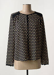 Blouse imprimé fantaisie manches longues noir FRED SABATIER femme