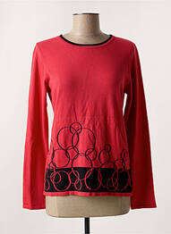 Pull coupe cintrée manches longues rouge TELMAIL femme