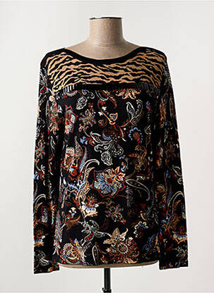 Pull col bateau manches longues noir BETTY BARCLAY femme