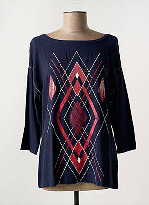 T-shirt manches 3/4 manches 3/4 bleu BETTY BARCLAY femme
