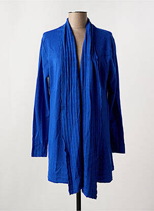 Gilet manches longues bleu TRICOTONIC pour femme