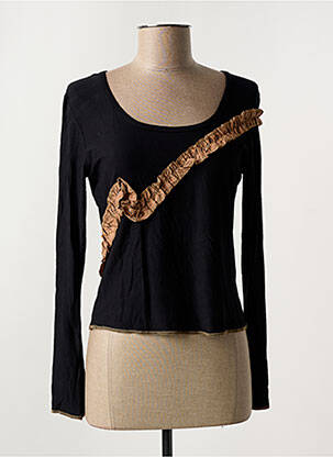 T-shirt noir DOUBLE JEU pour femme