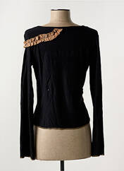 T-shirt noir DOUBLE JEU pour femme seconde vue