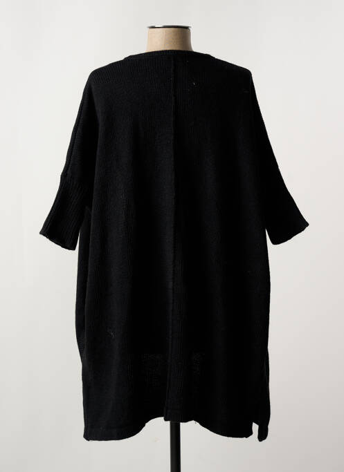 Gilet manches courtes maille tricot noir SEE U SOON femme