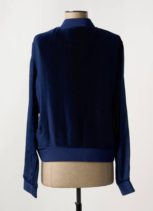 Blouson effet matière satinée bleu FILA femme