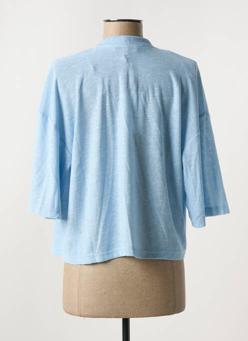 Gilet manches longues manches 3/4 bleu GARCIA femme