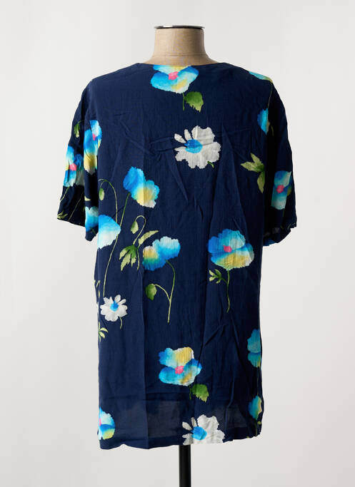 Tunique manches courtes col v bleu INTUITION femme