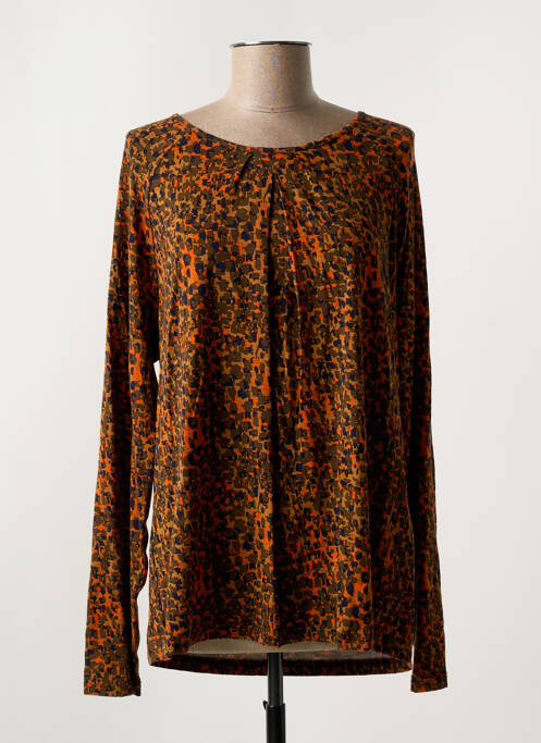 Blouse col rond manches longues orange CISO femme