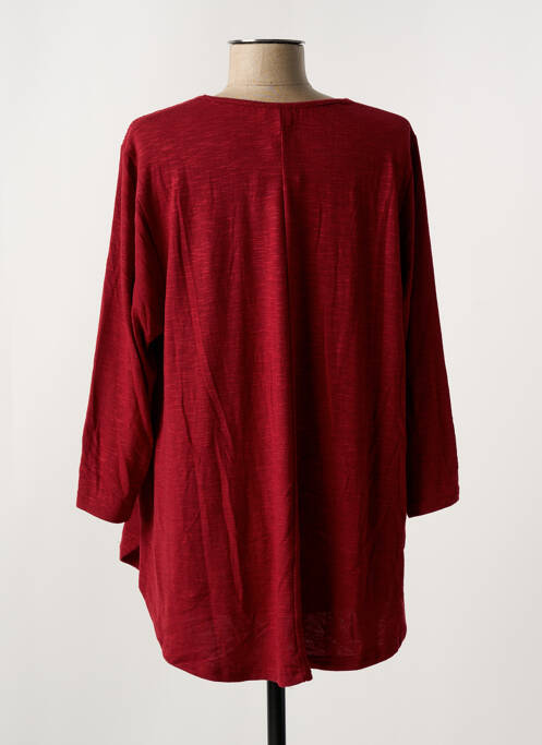 T-shirt coupe droite fines bretelles rouge CISO femme