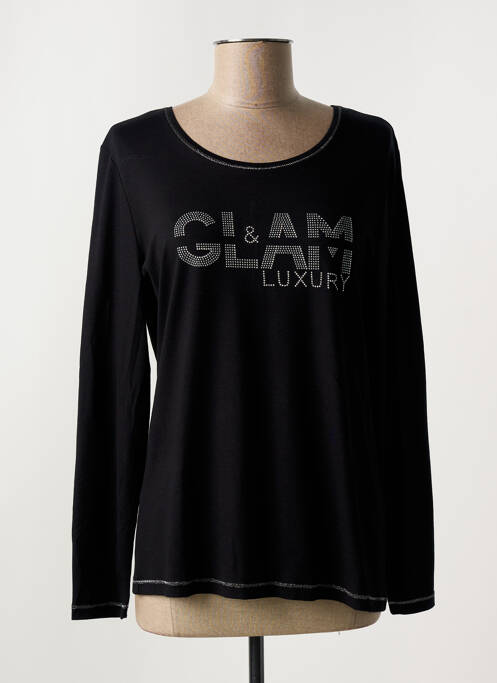 T-shirt stretch manches longues noir HAJO femme