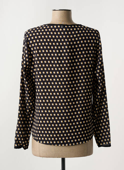 Blouse imprimé fantaisie manches longues noir FRED SABATIER femme
