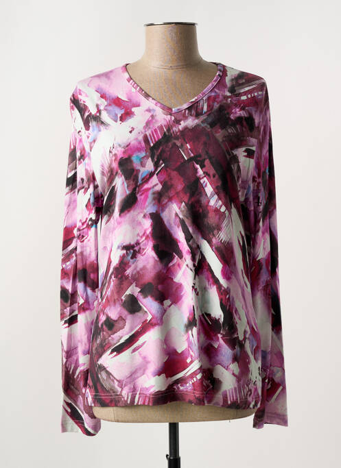 T-shirt imprimé fantaisie manches longues violet GRIFFON femme
