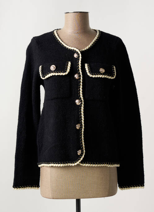 Gilet manches longues noir ADILYNN pour femme