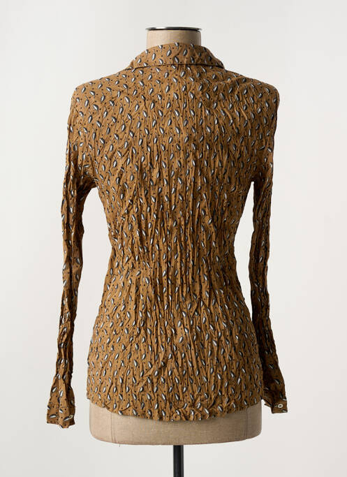 Chemisier coupe cintrée manches longues marron NICE THINGS femme