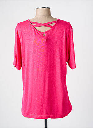 T-shirt stretch manches courtes rose GRIFFON femme