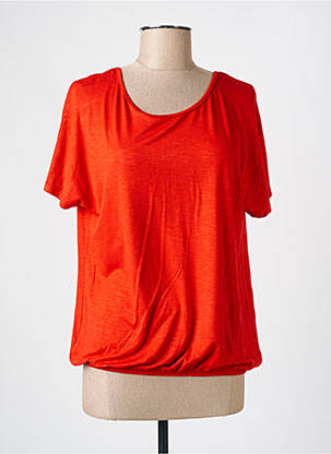 T-shirt stretch manches courtes orange TELMAIL femme