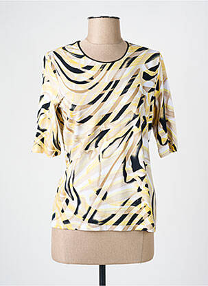 T-shirt stretch manches courtes jaune BARBARA LEBEK femme