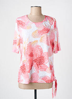 T-shirt stretch manches courtes rose HAJO femme