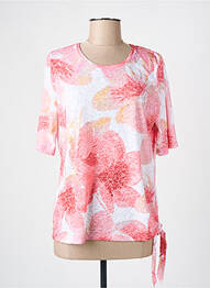 T-shirt manches mi-longues manches courtes rose HAJO femme