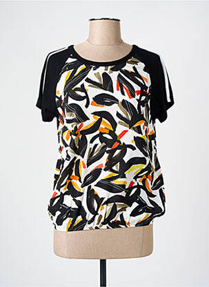 T-shirt imprimé fantaisie manches courtes noir TELMAIL femme