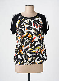 T-shirt imprimé fantaisie manches courtes noir TELMAIL femme