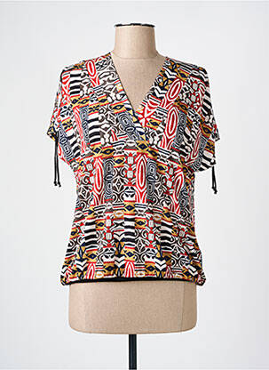T-shirt imprimé fantaisie manches courtes orange TELMAIL femme