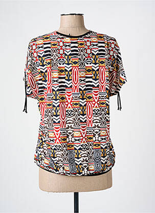T-shirt imprimé fantaisie manches courtes orange TELMAIL femme