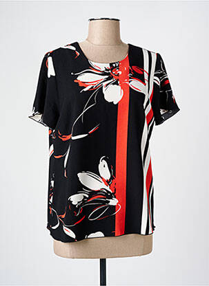 T-shirt coupe cintrée manches courtes noir TELMAIL femme