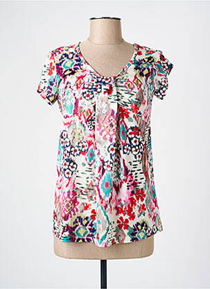 T-shirt stretch manches courtes rouge TELMAIL femme