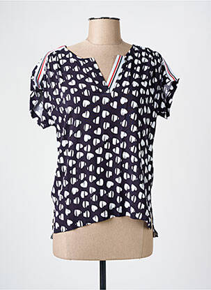 Blouse manches courtes manches courtes bleu DELAHAYE femme