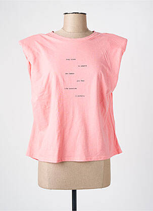 T-shirt coupe cintrée manches courtes rose VERO MODA femme