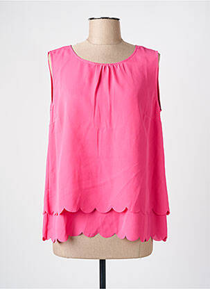 Top tissage crêpe sans manche rose BETTY BARCLAY femme