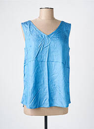 Top col v sans manche bleu IT HIPPIE femme