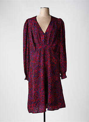Robe mi-longue manches longues manches longues rouge MOLLY BRACKEN femme