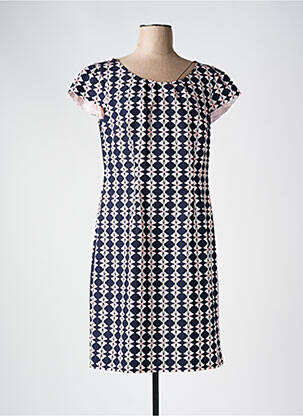 Robe mi-longue imprimé fantaisie manches courtes rose BETTY BARCLAY femme