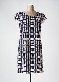 Robe mi-longue imprimé fantaisie manches courtes rose BETTY BARCLAY femme