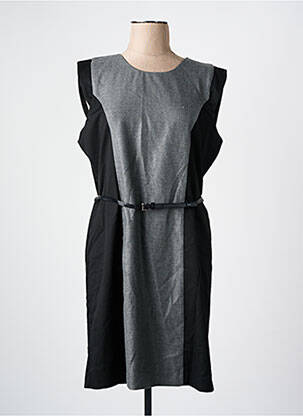 Robe mi-longue fermeture zippée au dos manches courtes gris BEST MOUNTAIN femme
