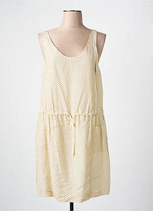 Robe mi-longue tissage crêpe sans manche beige PAUL SMITH femme