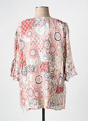 Chemisier imprimé fantaisie manches 3/4 rose GRIFFON femme
