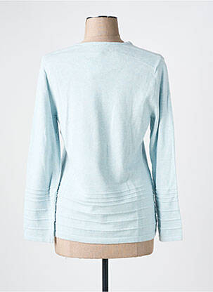 Pull coupe cintrée manches longues bleu MARBLE femme