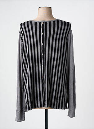 Pull tissage chiné manches longues gris AKELA KEY femme