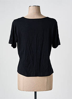 T-shirt stretch manches courtes noir PAUSE CAFE femme