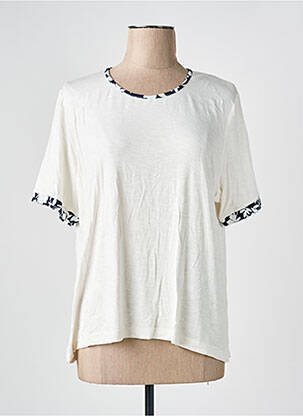 T-shirt coupe droite manches courtes beige GRIFFON femme