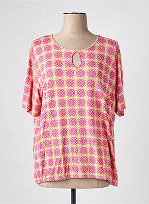 T-shirt stretch manches courtes rose BETTY BARCLAY femme