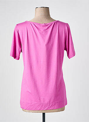 T-shirt col v manches courtes rose KANOPE femme