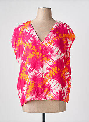 Blouse rose LA FEE MARABOUTEE pour femme