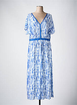 Robe longue bleu LA FEE MARABOUTEE pour femme