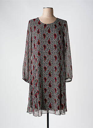 Robe mi-longue noir GEVANA pour femme