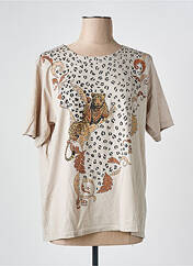 T-shirt beige LUIGI ZANARETTI pour femme seconde vue