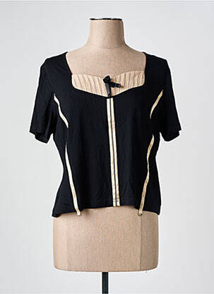 T-shirt noir PAUSE CAFE pour femme